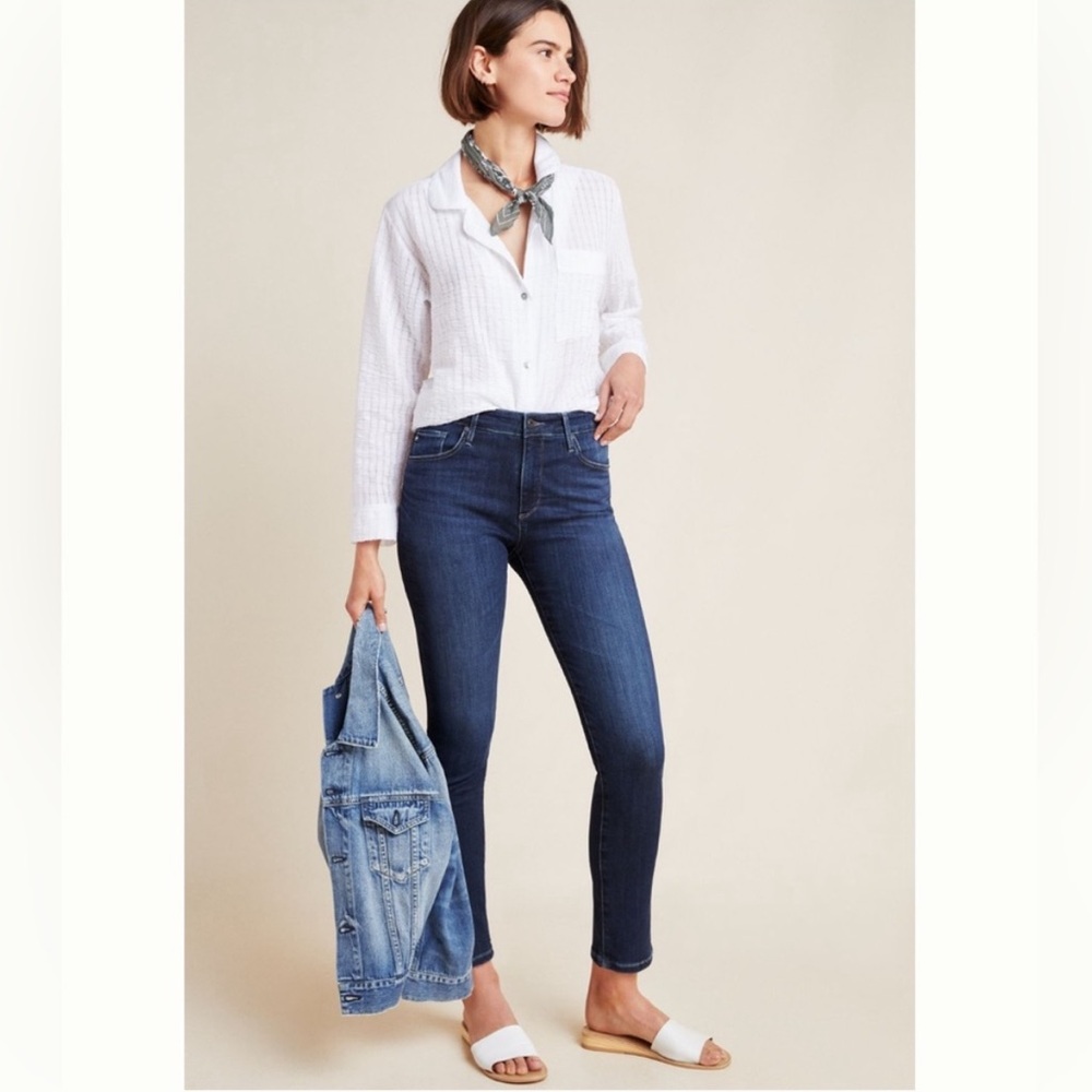 AG Adriano Goldschmied x Anthropologie High-Rise Stevie Ankle Jeans - Size 28R